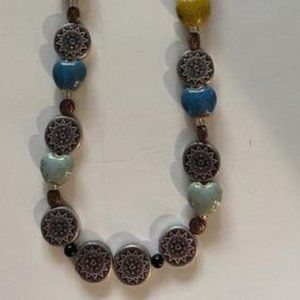 Ceramic Heart Bead Necklace